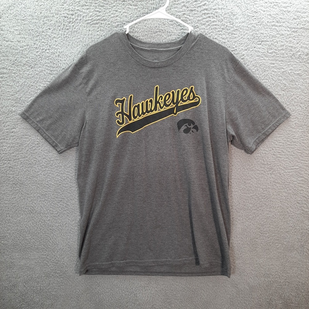 Iowa Hawkeyes Shirt Adult Extra Large Gray‎ NCAA College University Sports Mens